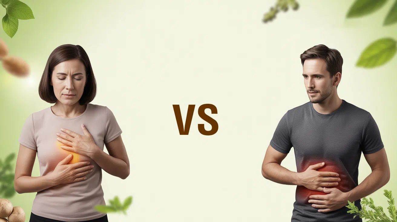 กรดไหลย้อน VS โรคกระเพาะ