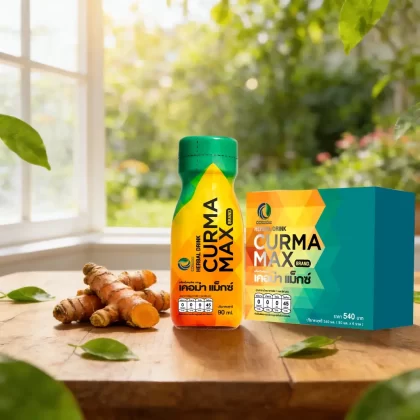 เครื่องดื่มขมิ้นชัน Curma Max เคอม่าแม็กซ์ บรรเทากรดไหลย้อน แสบร้อนกลางอก