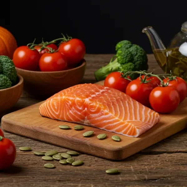 5 อาหารบำรุงต่อมลูกหมากผู้ชาย มะเขือเทศ เมล็ดฟักทอง ปลาแซลมอน บรอกโคลี และชาเขียว ช่วยดูแลสุขภาพต่อมลูกหมาก