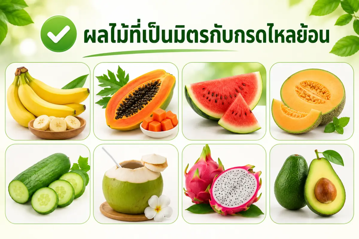 ผลไม้ที่เหมาะสำหรับผู้ป่วยกรดไหลย้อน