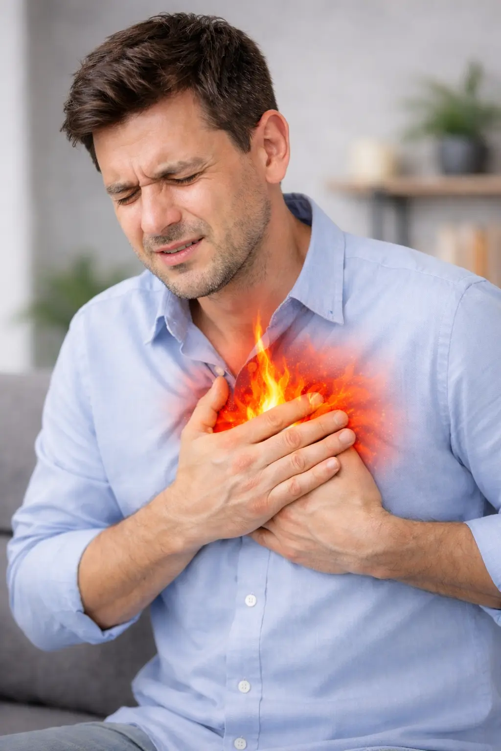 กรดไหลย้อน แสบร้อนกลางอก