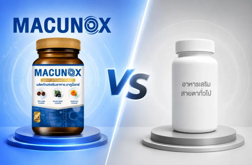 macunox เปรียบเทียบอาหารเสริมสายตาทั่วไป