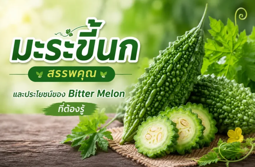 มะระขี้นกสด พร้อมข้อมูลสรรพคุณและประโยชน์ของ Bitter Melon ต่อสุขภาพและระบบย่อยอาหาร