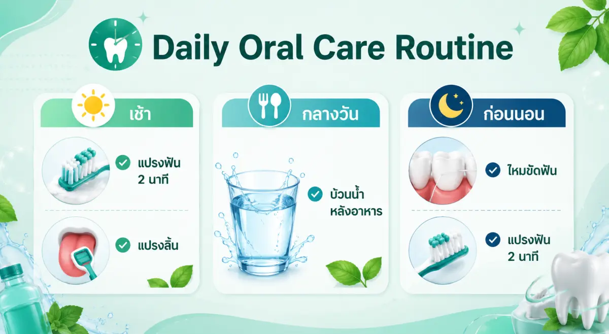 กิจวัตรดูแลสุขภาพช่องปากทุกวันภายใน 5 นาที