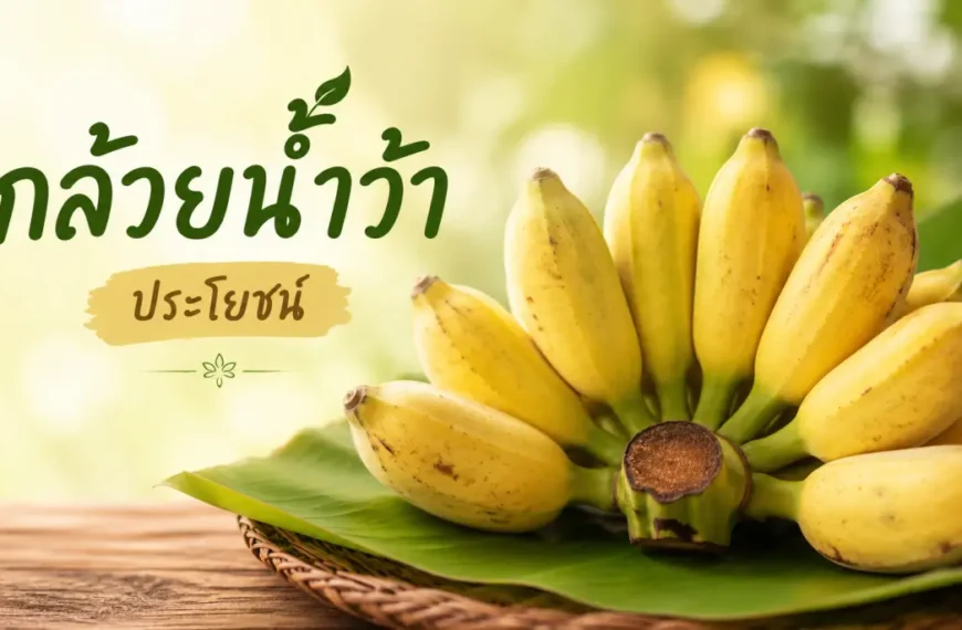 กล้วยน้ำว้าสุกบนใบตอง แหล่งอาหารธรรมชาติที่อุดมด้วยคุณค่าทางโภชนาการและประโยชน์ต่อสุขภาพ