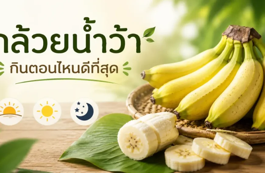 กล้วยน้ำว้ากินตอนไหนดีที่สุดสำหรับพลังงาน ระบบย่อยอาหาร การออกกำลังกาย และการนอนหลับ