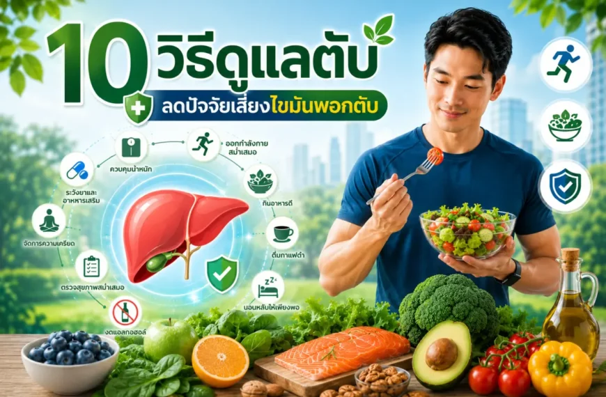 10 วิธีดูแลตับ ลดปัจจัยเสี่ยงไขมันพอกตับด้วยอาหารสุขภาพและการออกกำลังกาย