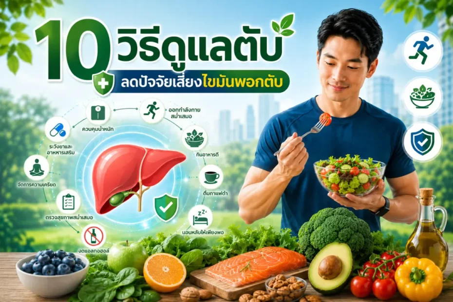 10 วิธีดูแลตับ ลดปัจจัยเสี่ยงไขมันพอกตับด้วยอาหารสุขภาพและการออกกำลังกาย