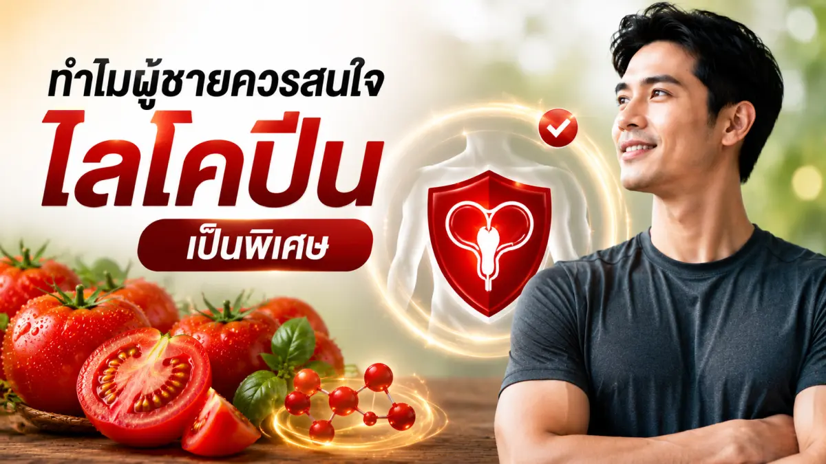 ไลโคปีนจากมะเขือเทศ สารต้านอนุมูลอิสระสำคัญที่ช่วยดูแลสุขภาพต่อมลูกหมากและสุขภาพผู้ชาย