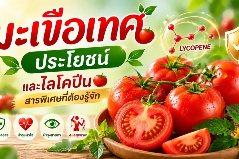 มะเขือเทศและไลโคปีน สารสำคัญที่ช่วยต้านอนุมูลอิสระและบำรุงสุขภาพร่างกาย