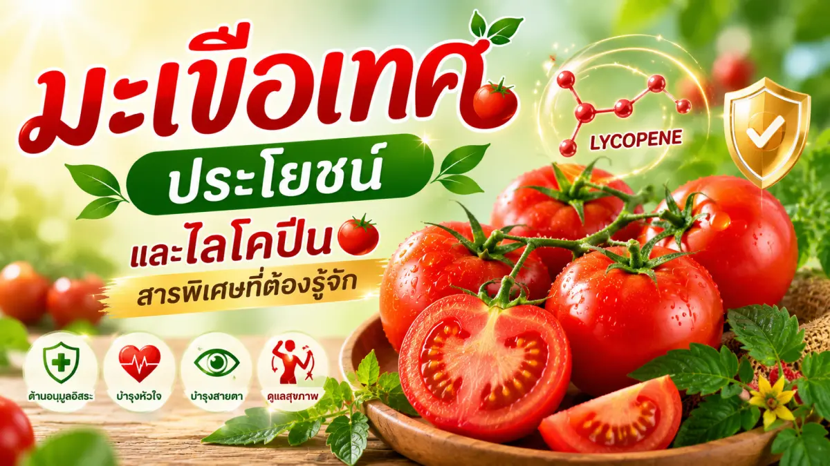มะเขือเทศและไลโคปีน สารสำคัญที่ช่วยต้านอนุมูลอิสระและบำรุงสุขภาพร่างกาย